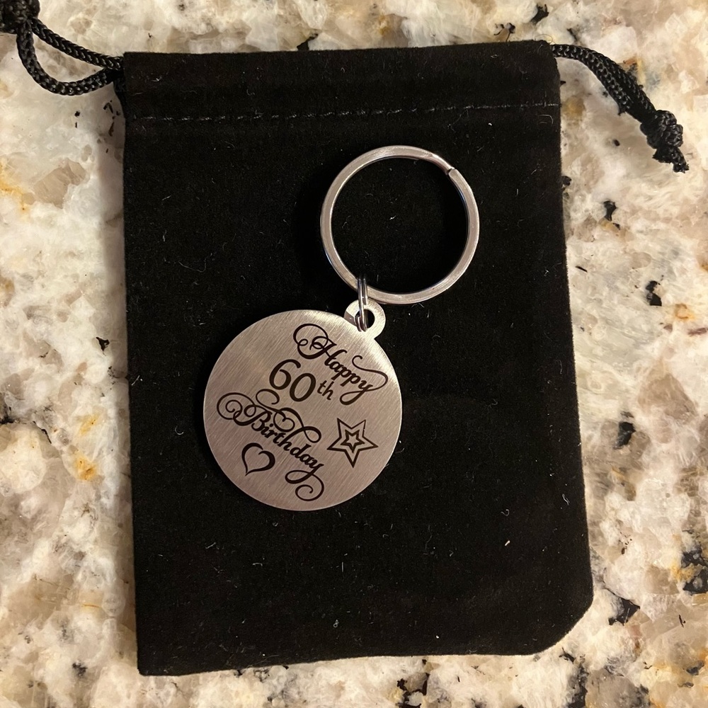 60th Birthday Key Ring